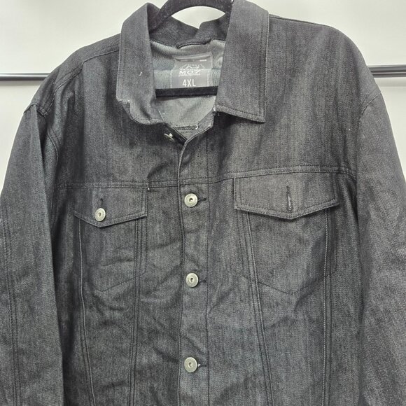 Mo7 Most Official Seven Dark Blue Gray Sleeved Men's Denim Jacket 4XL - Picture 1 of 7
